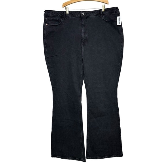 Old Navy Higher High-Rise Flare Secret-Smooth Pockets Women’s Black Jeans 24 - Picture 1 of 6